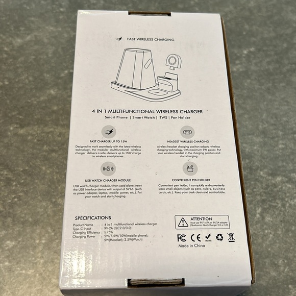 🎉HP🎉 4 in 1 multifunctional wireless charger and pen holder NIB - Picture 7 of 7